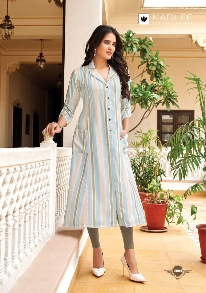 Oraa By Kadlee Rayon Printed Designer Kurti Wholesale Shop In Surat
